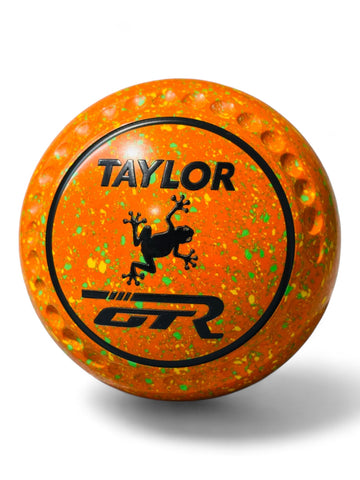Taylor GTR Orange/Yellow/Lime Frog Size 0000 Half Pipe 35 Stamp