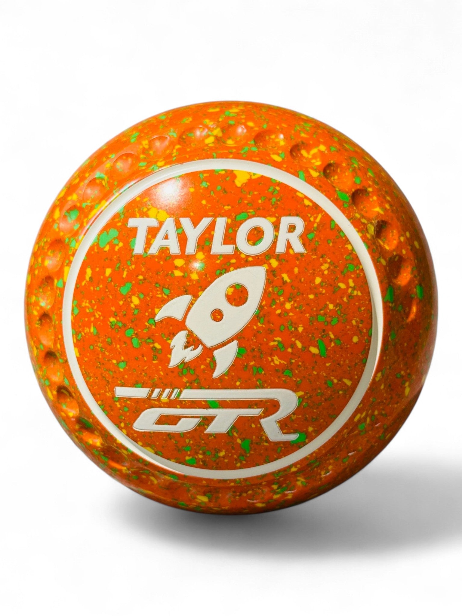 Taylor GTR Orange/Yellow/Lime Rocketship Size 0000 Half Pipe 35 Stamp