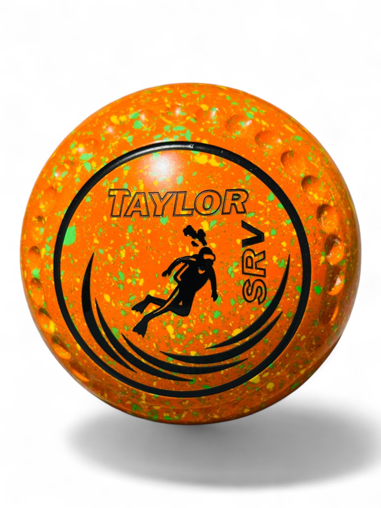 Taylor SRV Orange/Yellow/Lime Scuba Diver Size 000 Half Pipe 35 Stamp