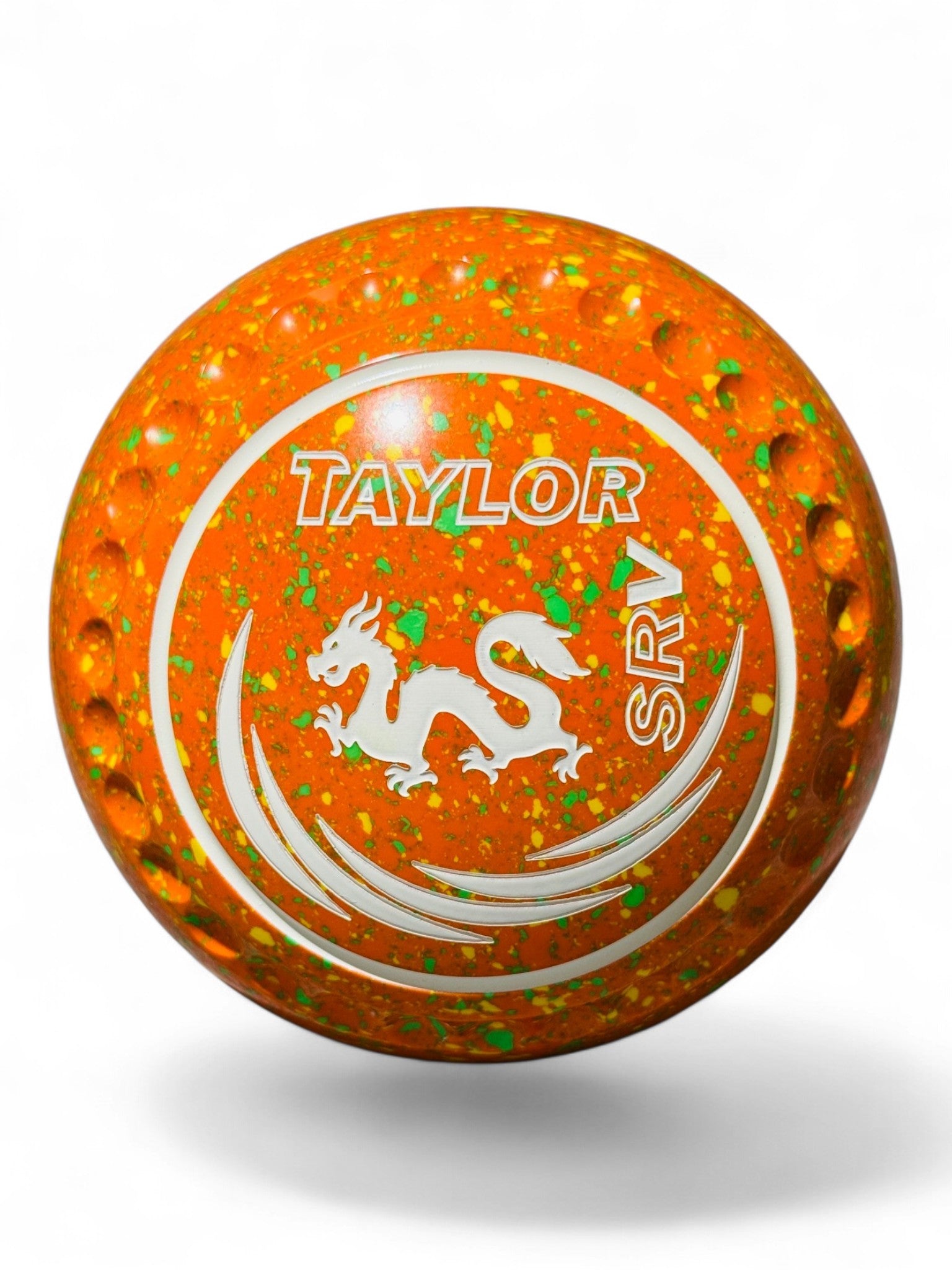 Taylor SRV Orange/Yellow/Lime Dragon Size 000 Half Pipe 35 Stamp