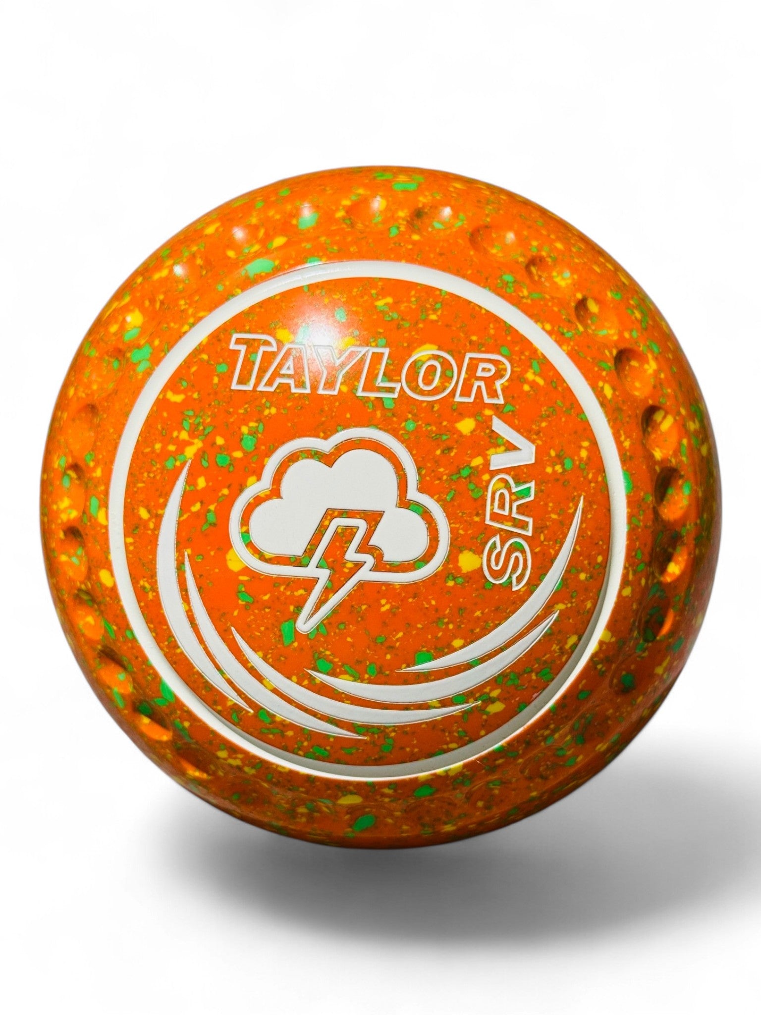 Taylor SRV Orange/Yellow/Lime Storm Cloud Size 000 Half Pipe 35 Stamp
