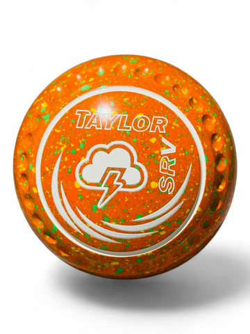 Taylor SRV Orange/Yellow/Lime Storm Cloud Size 000 Half Pipe 35 Stamp