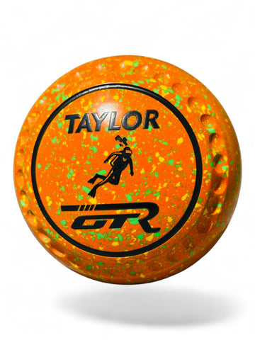 Taylor GTR Orange/Yellow/Lime Scuba Diver Size 00 Half Pipe 35 Stamp