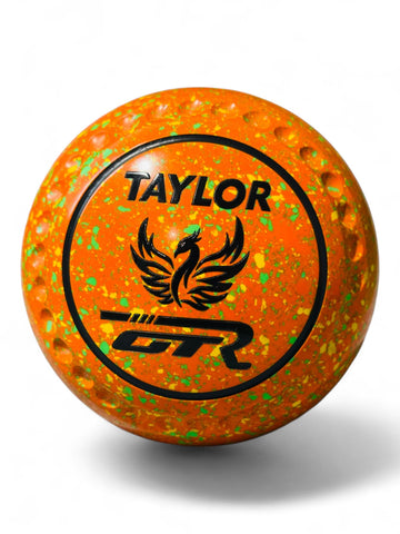 Taylor GTR Orange/Yellow/Lime Phoenix Size 0 Half Pipe 35 Stamp