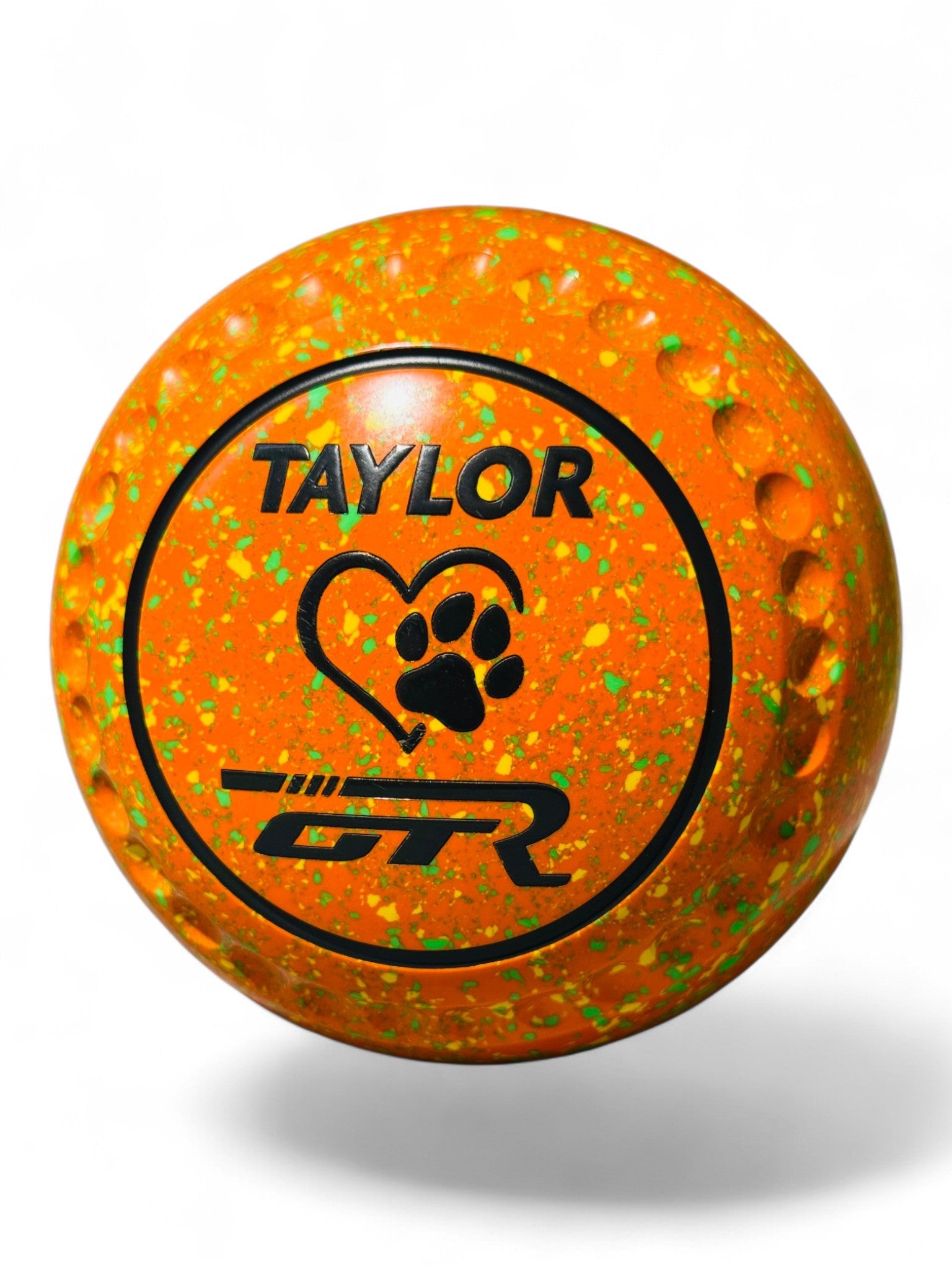 Taylor GTR Orange/Yellow/Lime Paw/Heart Size 1 Half Pipe 35 Stamp