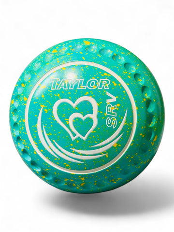 Taylor SRV Mint/Yellow Hearts Size 1 Half Pipe 35 Stamp
