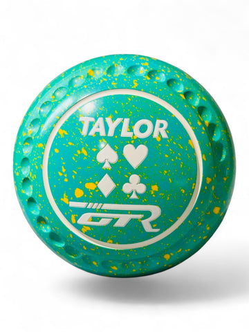 Taylor GTR Mint/Yellow Playing Card Suits Size 2 Half Pipe 35 Stamp
