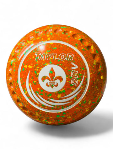 Taylor SRV Orange/Lime Fleur De Lis Size 2 Half Pipe 35 Stamp