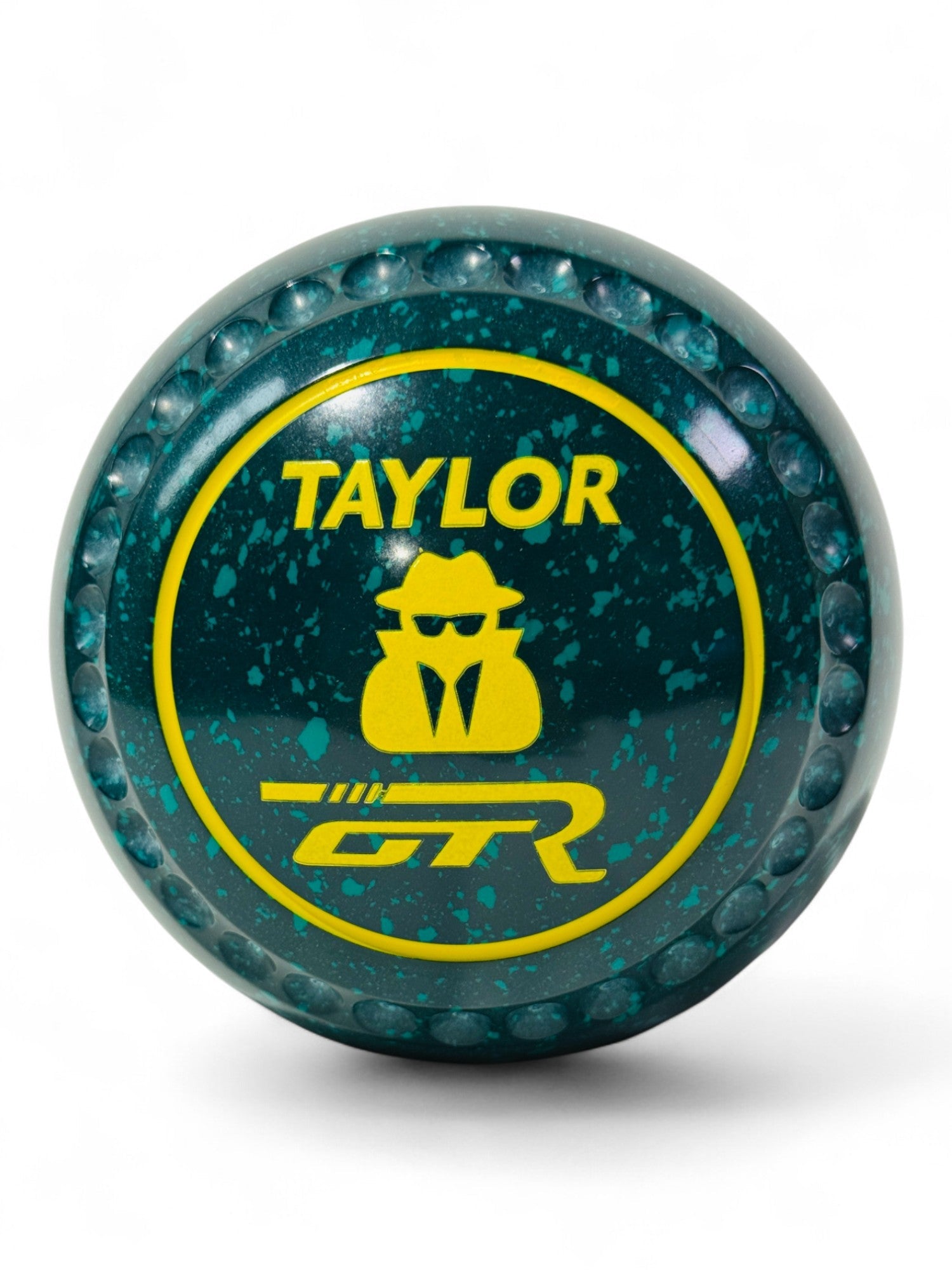 Taylor GTR Dark Green/Green Person in suit and hat Size 3 Half Pipe 34 Stamp