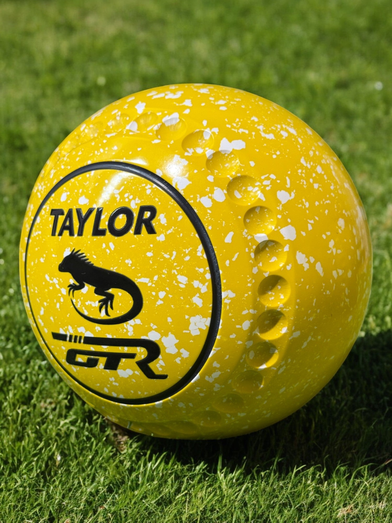 Taylor GTR Yellow/White (Lemon Sherbert) Lizard Size 3 Half Pipe 34 Stamp