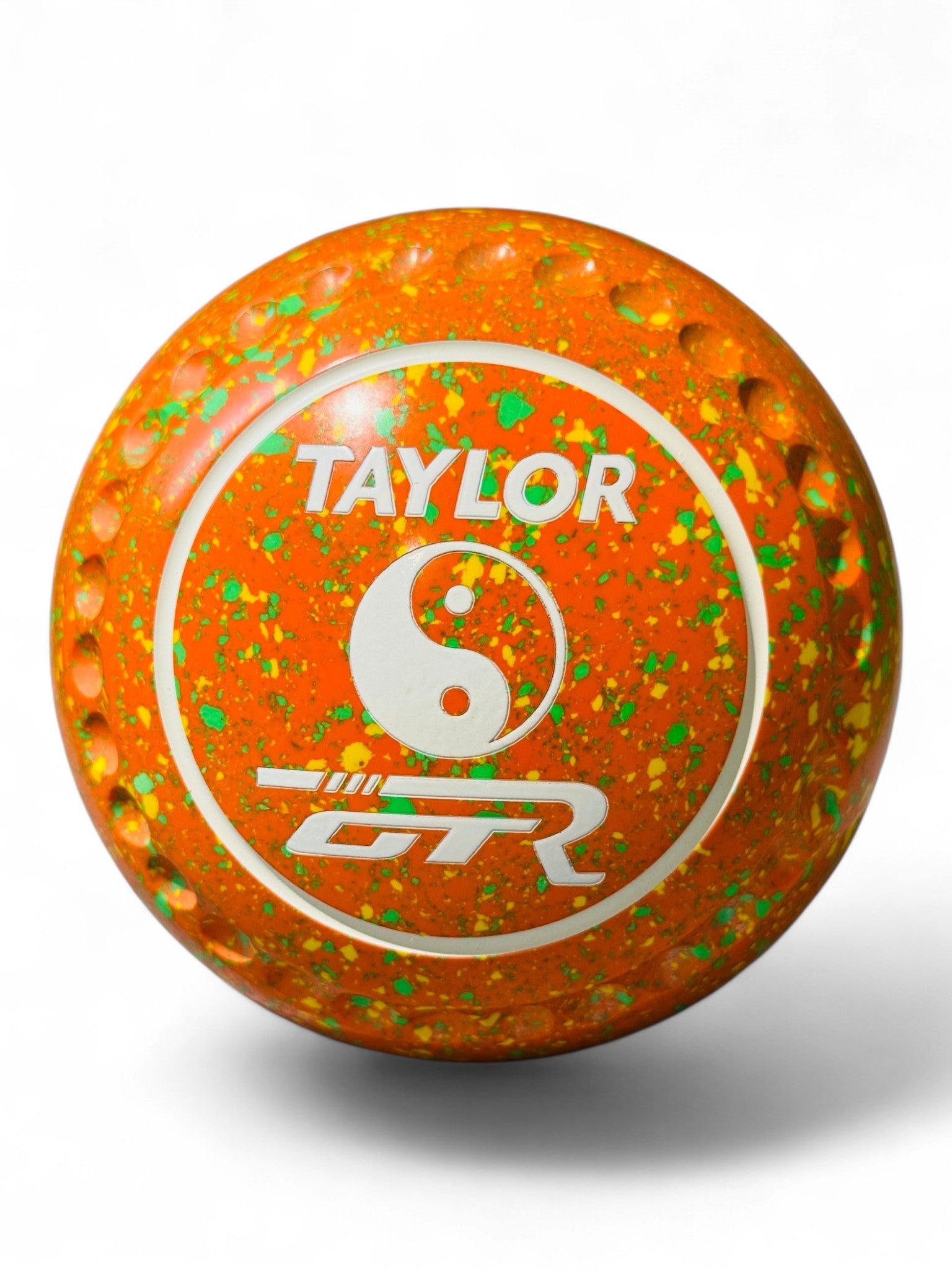 Taylor GTR Orange/Yellow/Lime Yin Yang Size 3 Half Pipe 35 Stamp