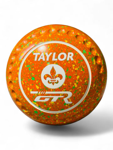 Taylor GTR Orange/Yellow/Lime Fleur De Lis Size 3 Half Pipe 35 Stamp