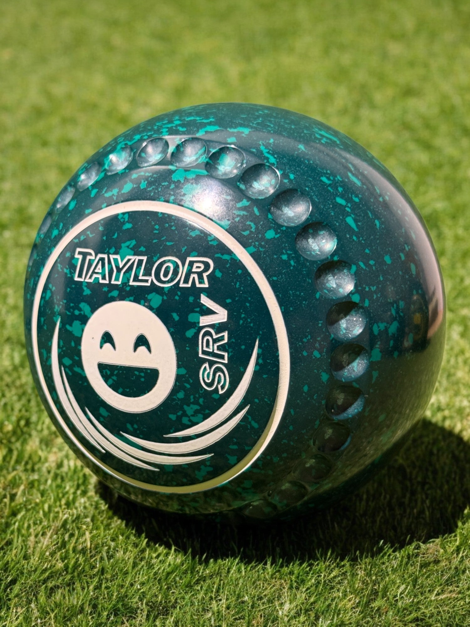 Taylor SRV Dark Green/Green Smiley Face Size 3 Half Pipe 34 Stamp