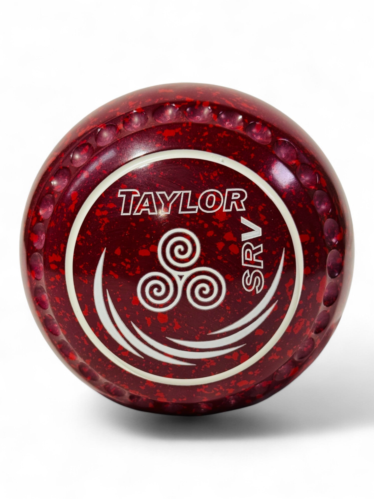 Taylor SRV Maroon/Red Geometric spirals Size 3 Half Pipe 34 Stamp