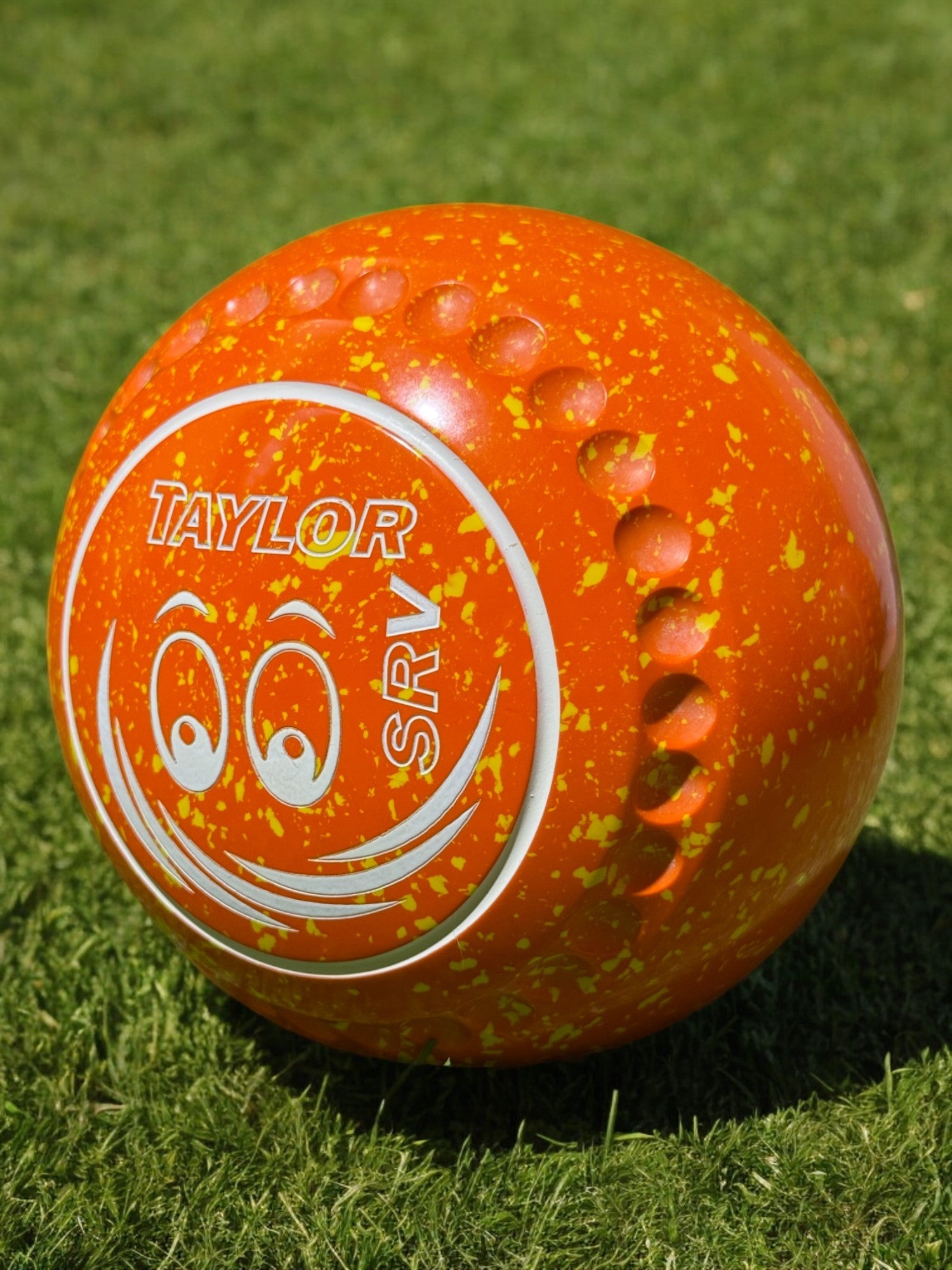 Taylor SRV Orange/Yellow (Amber) Smiley Face Size 3 Half Pipe 34 Stamp