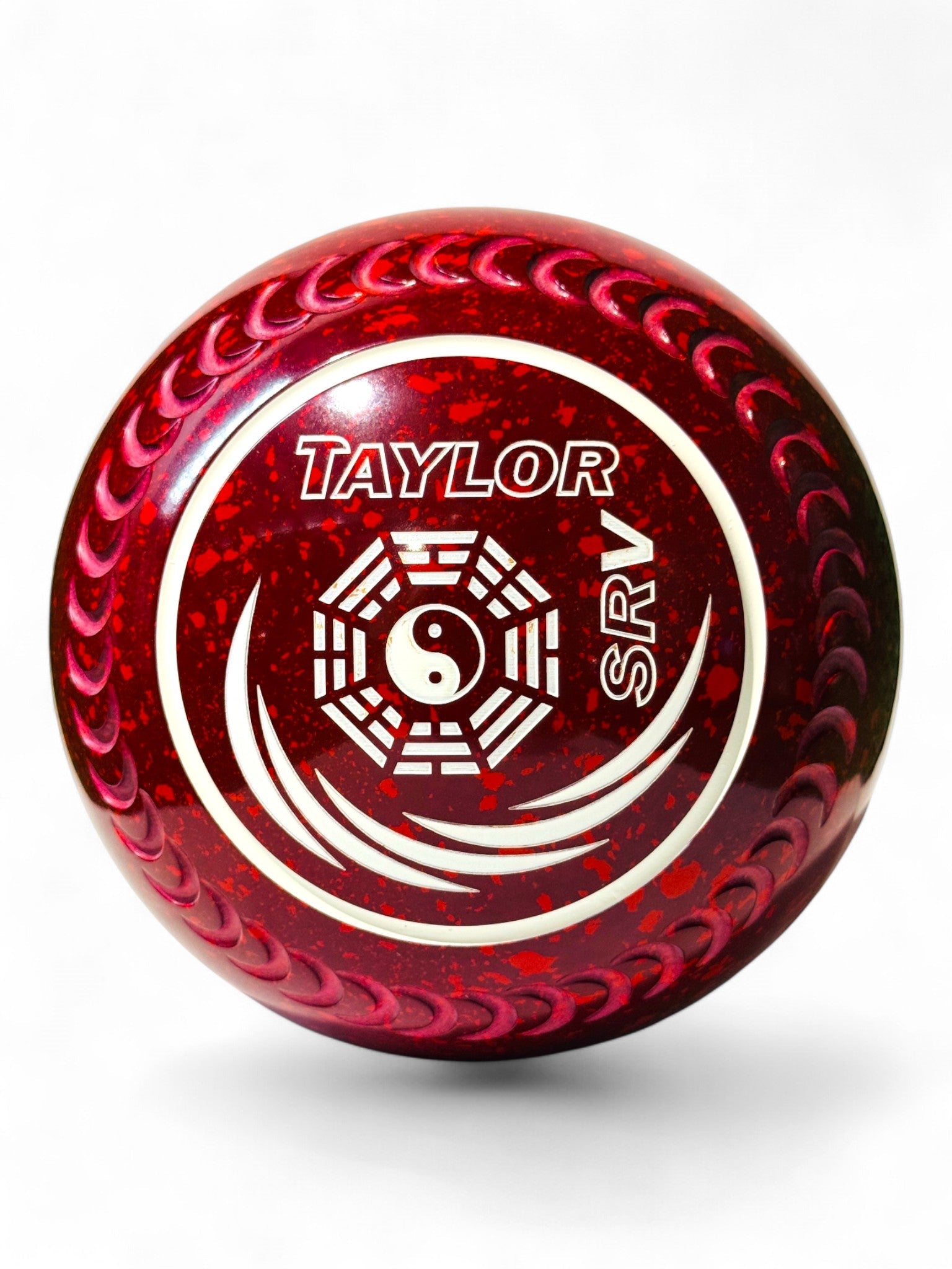 Taylor SRV Maroon/Red Yin-yang Size 3 Crescent 35 Stamp