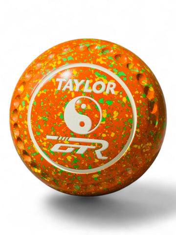 Taylor GTR Orange/Yellow/Lime Yin Yang Size 4 Half Pipe 35 Stamp