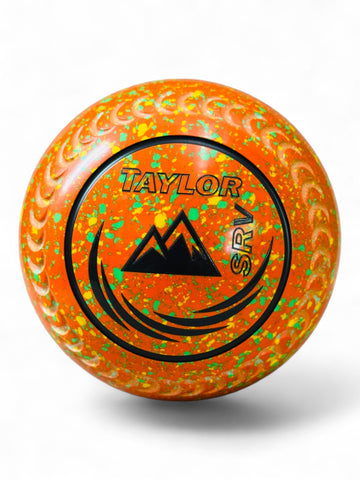 Taylor SRV Orange/Yellow/Lime Mountains Size 4 Crescent 35 Stamp