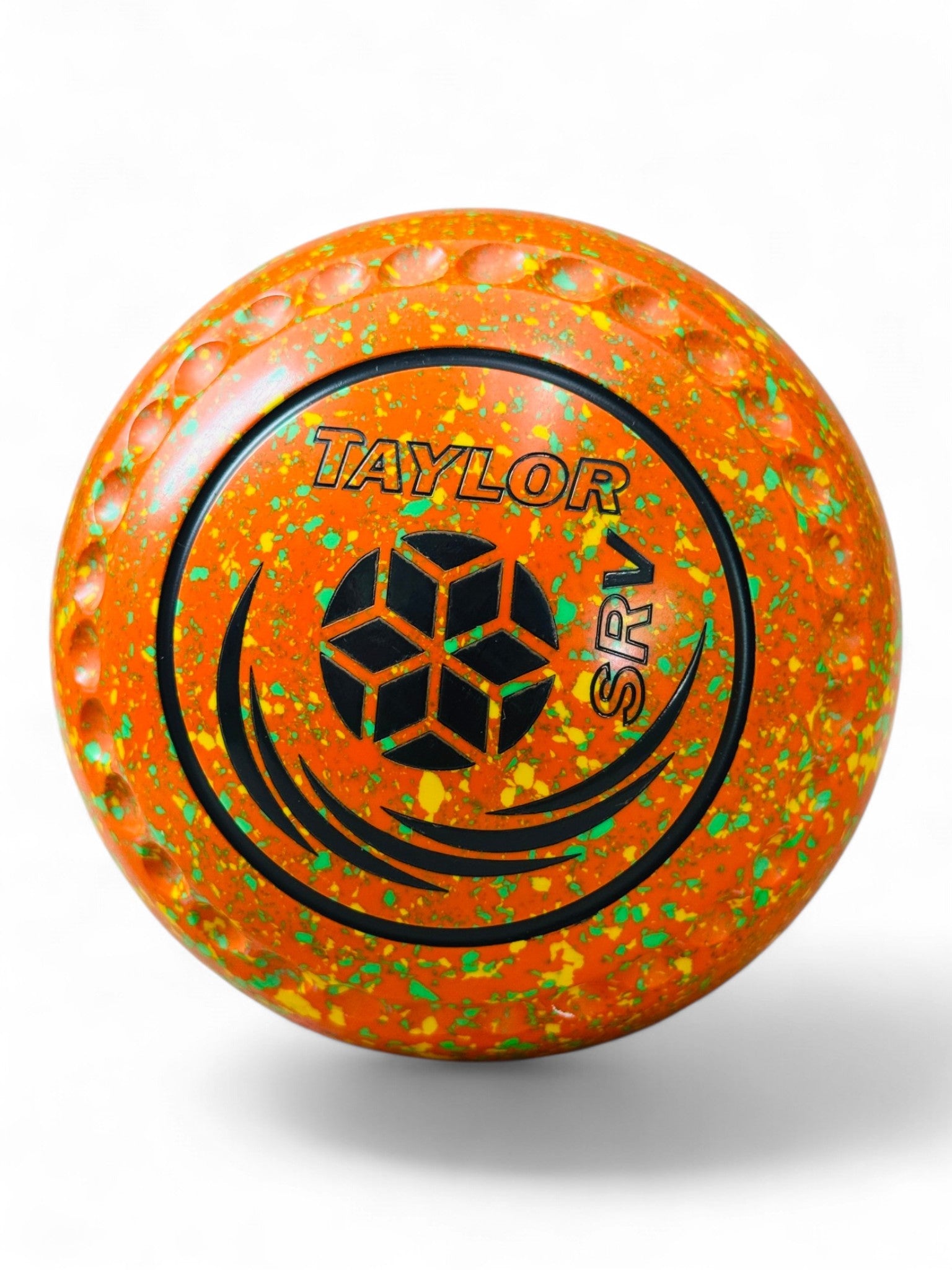 Taylor SRV Orange/Yellow/Lime Geometric Size 4 Half Pipe 35 Stamp