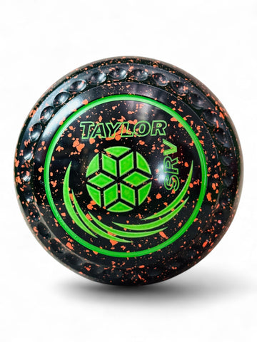 Taylor SRV Black/Orange Geometric Circle Size 4 Half Pipe 35 Stamp