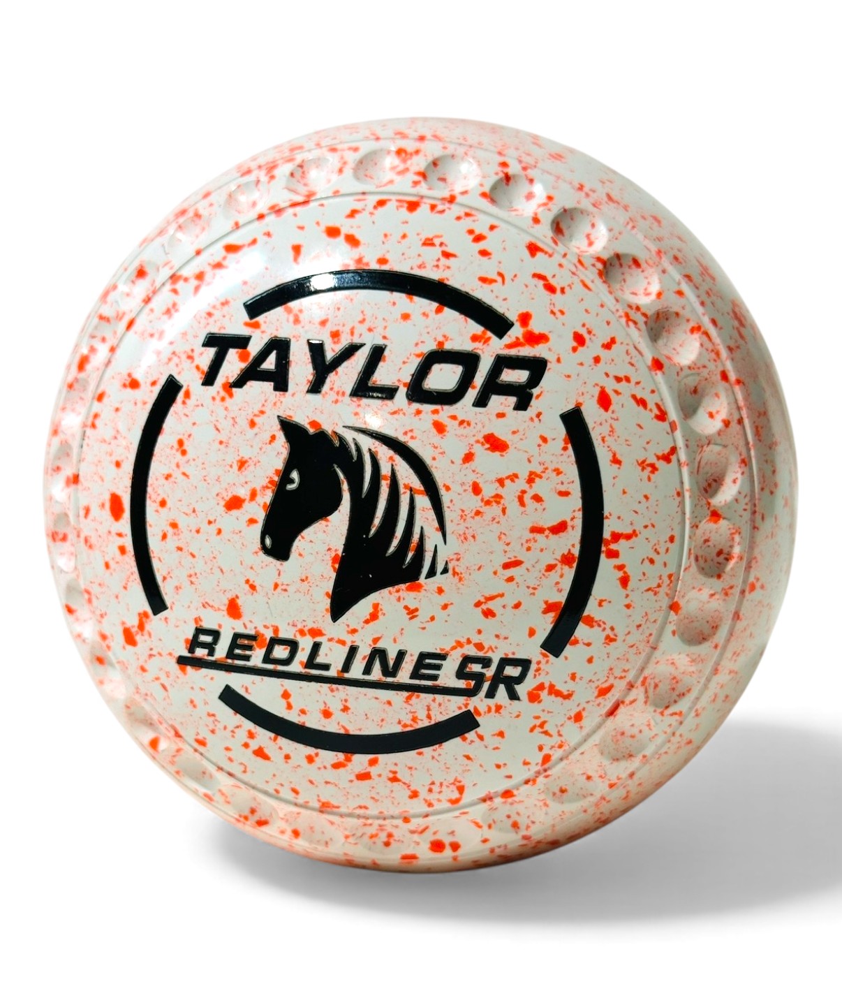 Taylor Redline SR White/Orange Horse Size 4 Half Pipe 34 Stamp